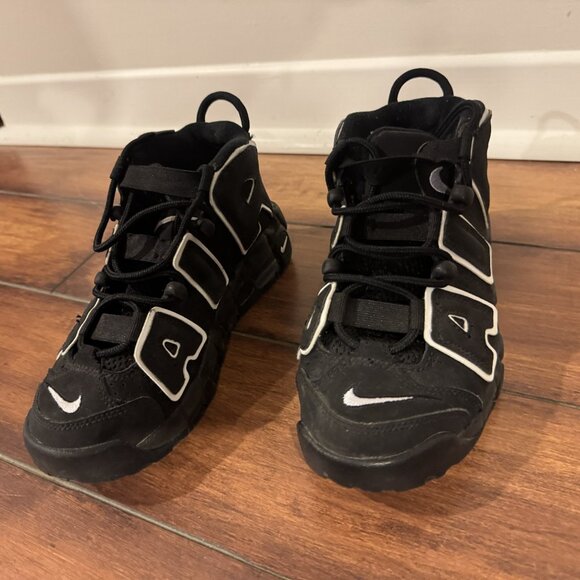 Nike Kids Air More Uptempo "Black/ White-Black" sneakers - 4Y - Picture 3 of 6